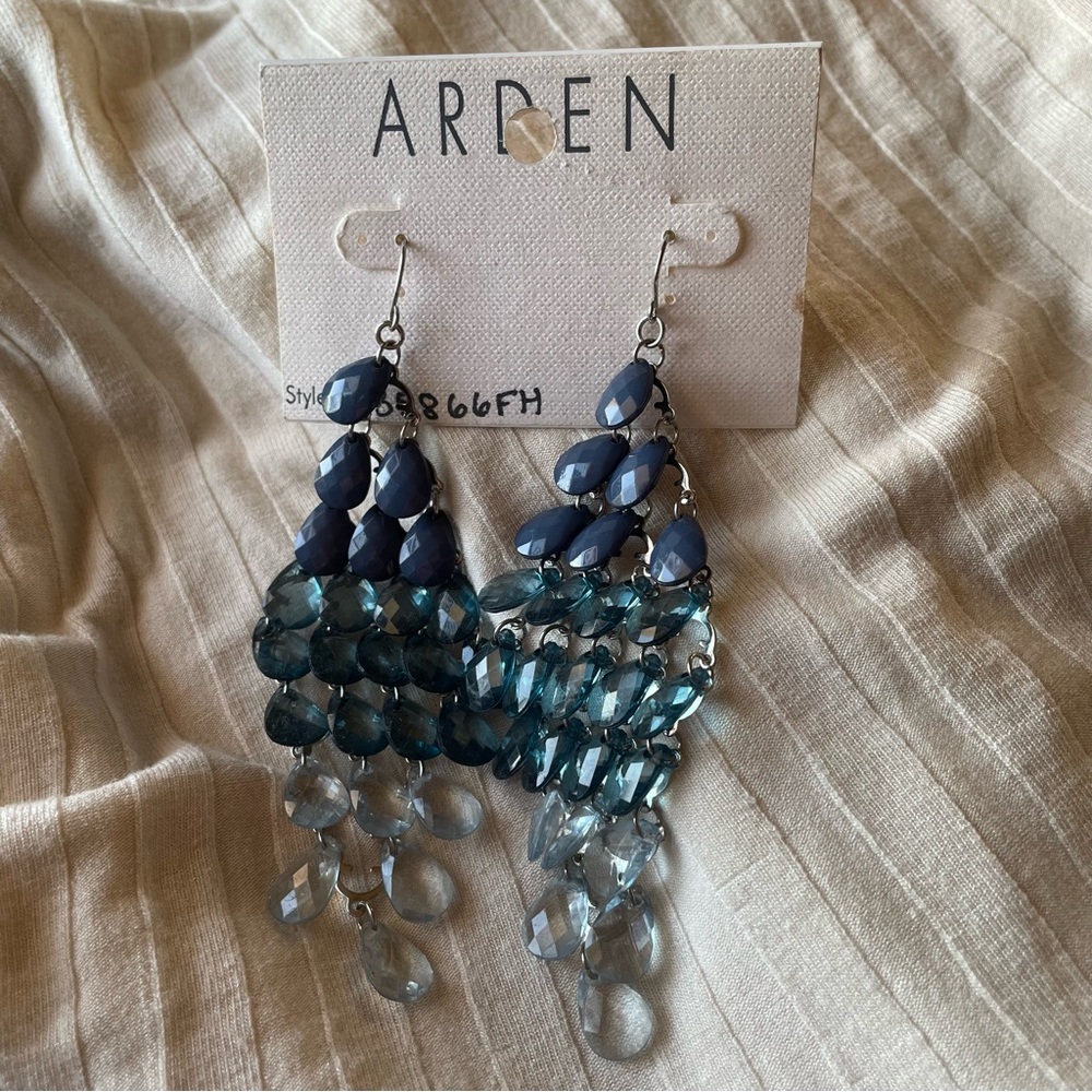 Arden Blue and Teal Dangle Earrings